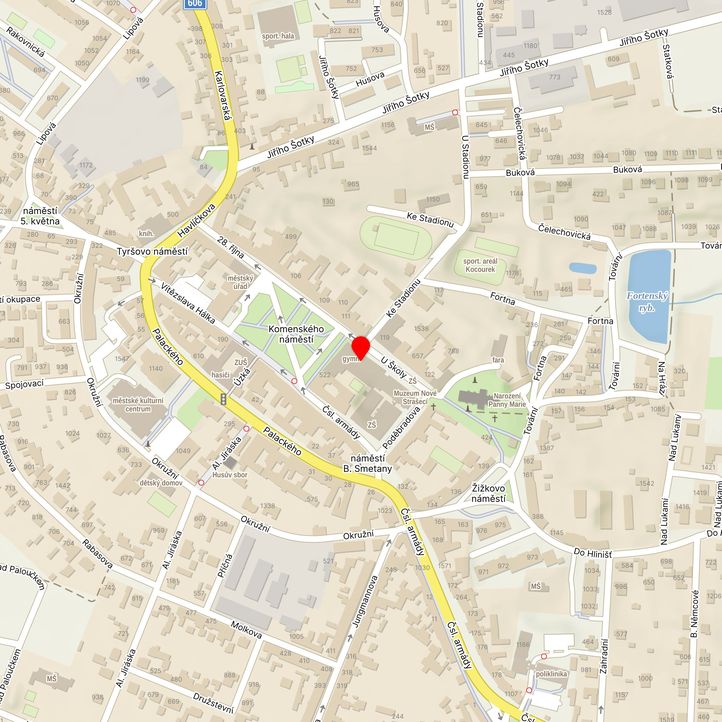 Mapa školy z Mapy.cz