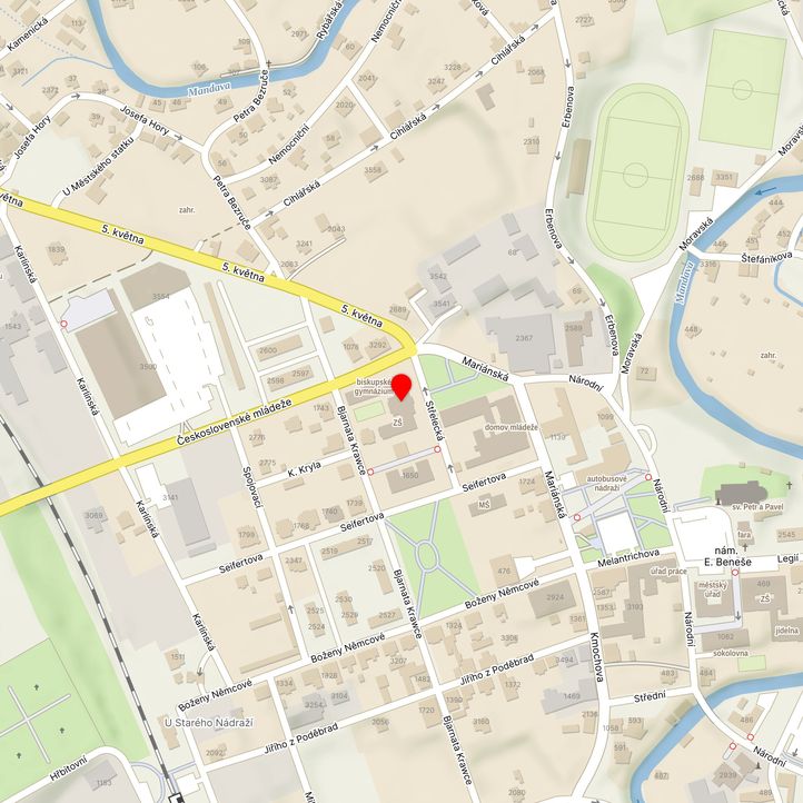 Mapa školy z Mapy.cz