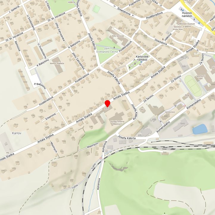 Mapa školy z Mapy.cz