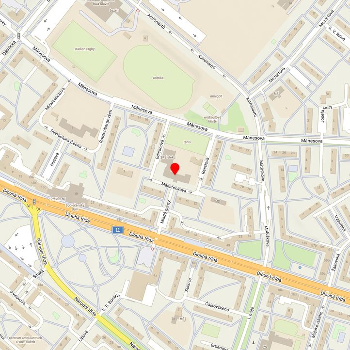 Mapa školy z Mapy.cz