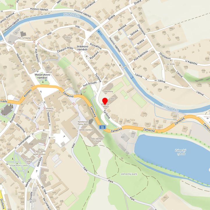 Mapa školy z Mapy.cz