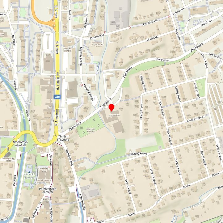 Mapa školy z Mapy.cz