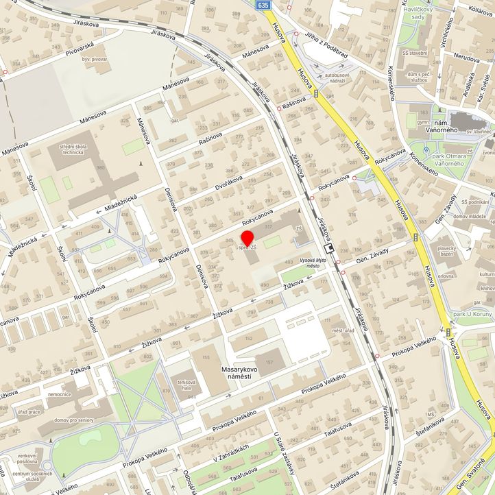 Mapa školy z Mapy.cz