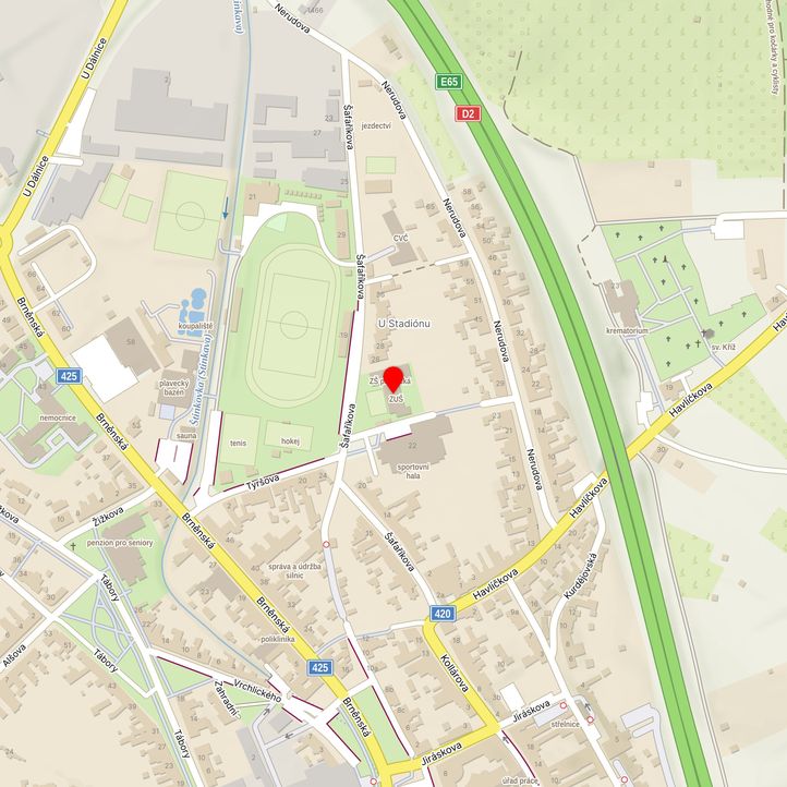 Mapa školy z Mapy.cz