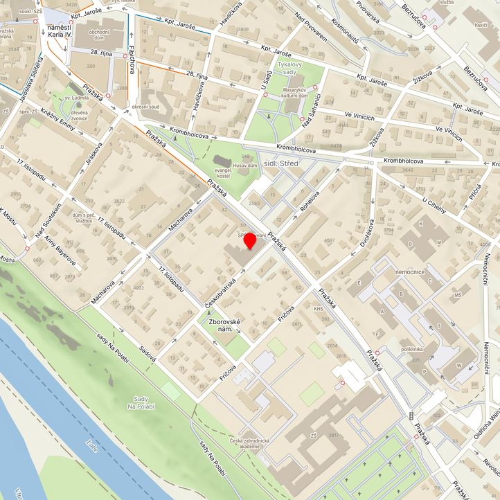 Mapa školy z Mapy.cz