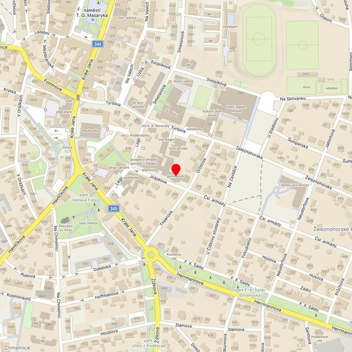 Mapa školy z Mapy.cz