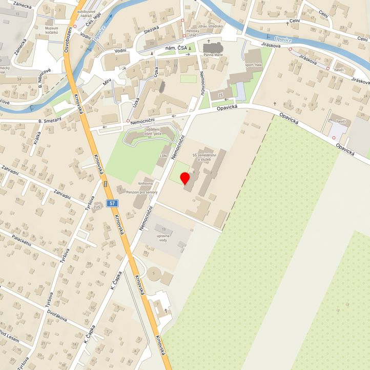 Mapa školy z Mapy.cz