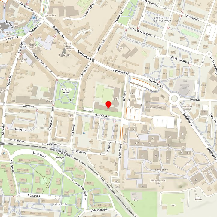 Mapa školy z Mapy.cz