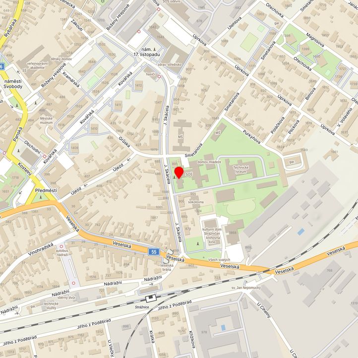 Mapa školy z Mapy.cz