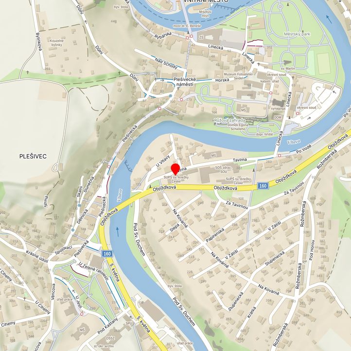 Mapa školy z Mapy.cz