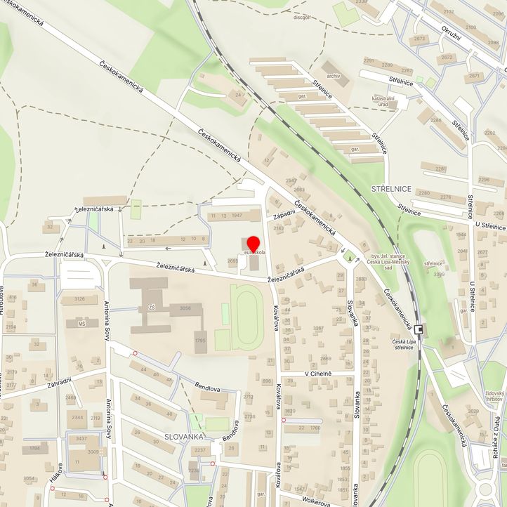 Mapa školy z Mapy.cz