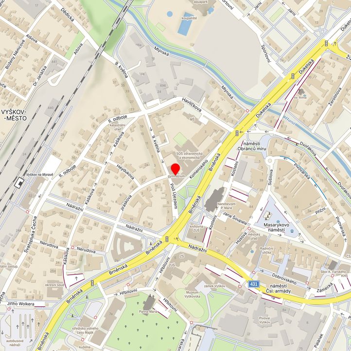 Mapa školy z Mapy.cz