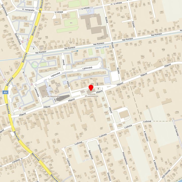 Mapa školy z Mapy.cz