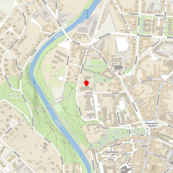 Mapa školy z Mapy.cz