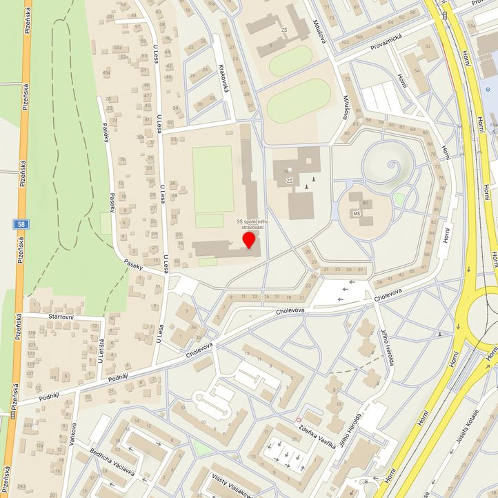 Mapa školy z Mapy.cz