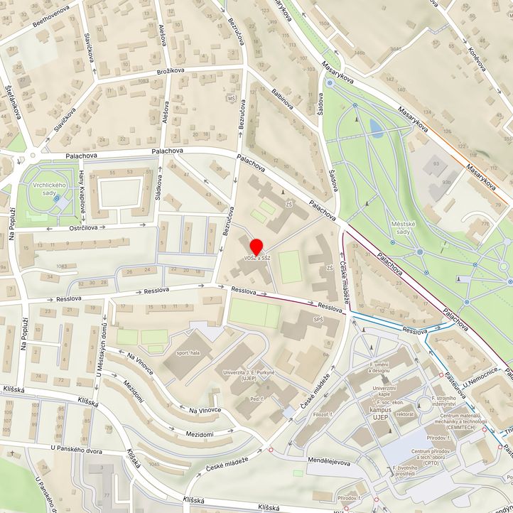 Mapa školy z Mapy.cz