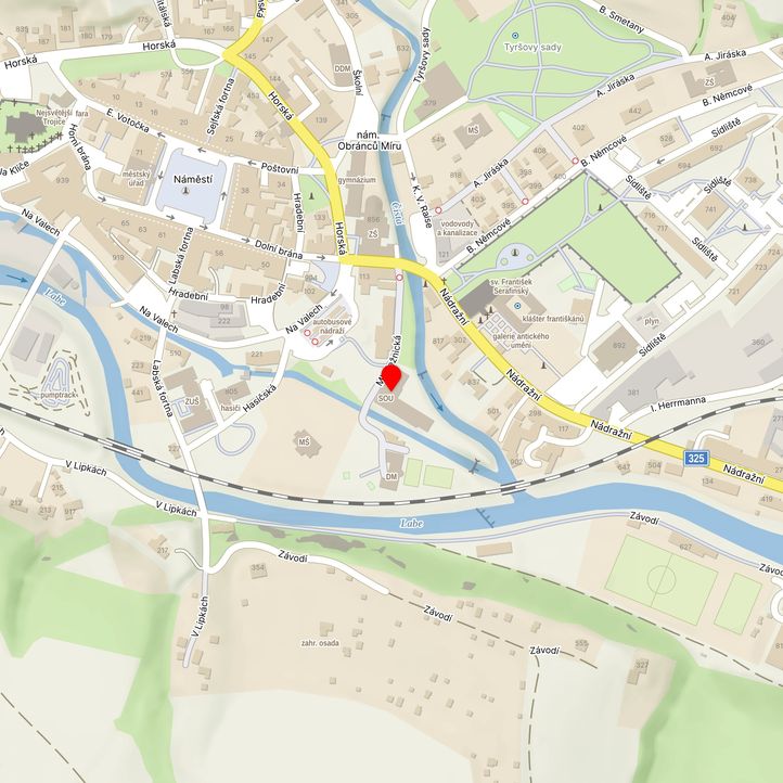 Mapa školy z Mapy.cz