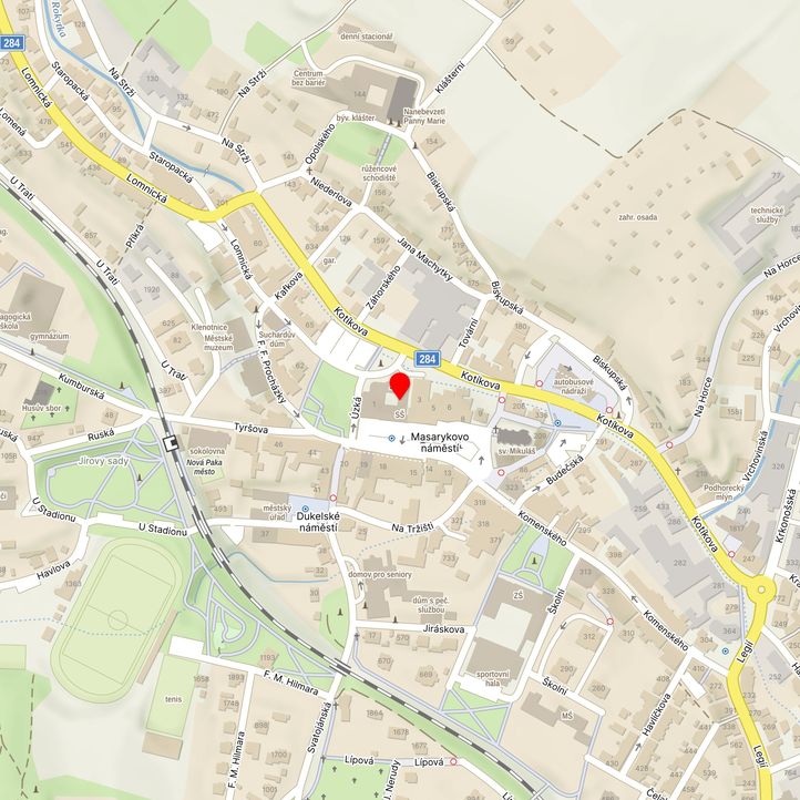 Mapa školy z Mapy.cz