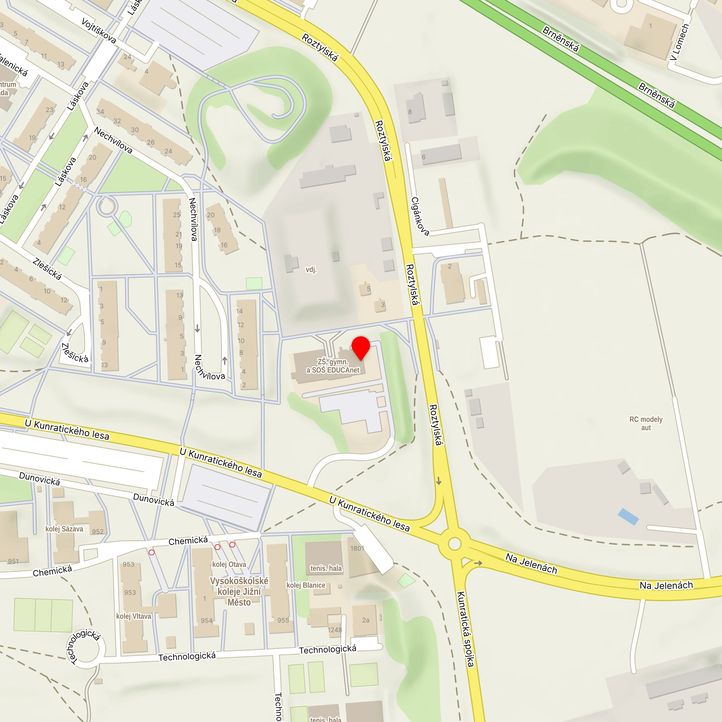 Mapa školy z Mapy.cz
