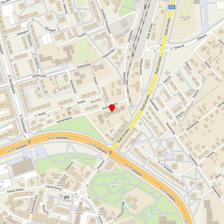 Mapa školy z Mapy.cz