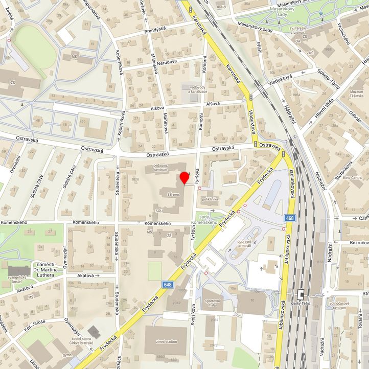 Mapa školy z Mapy.cz