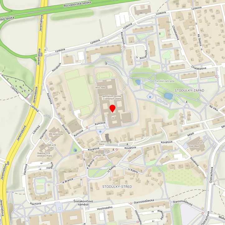 Mapa školy z Mapy.cz