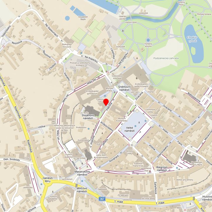 Mapa školy z Mapy.cz