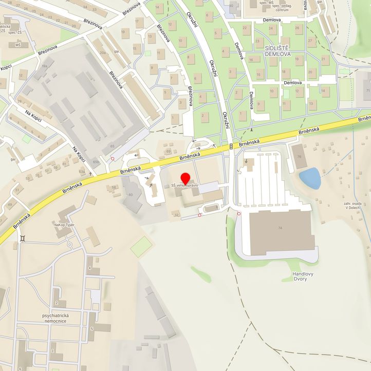 Mapa školy z Mapy.cz