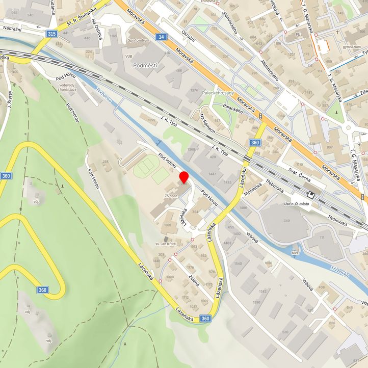 Mapa školy z Mapy.cz