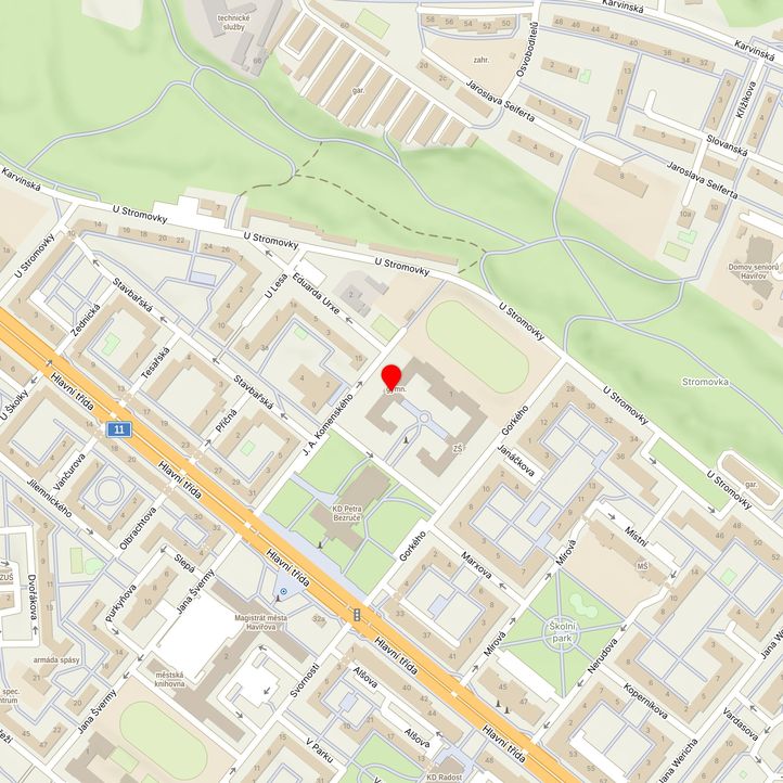 Mapa školy z Mapy.cz