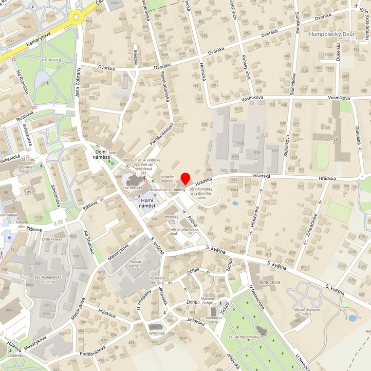 Mapa školy z Mapy.cz