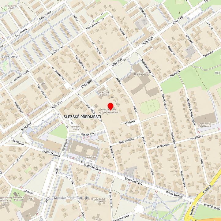 Mapa školy z Mapy.cz