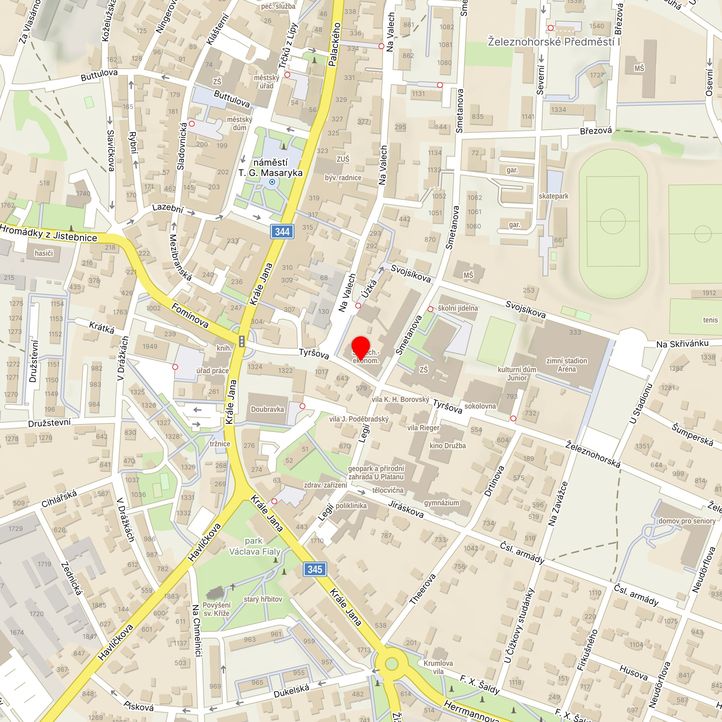 Mapa školy z Mapy.cz