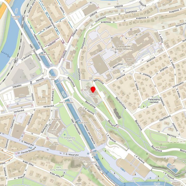 Mapa školy z Mapy.cz