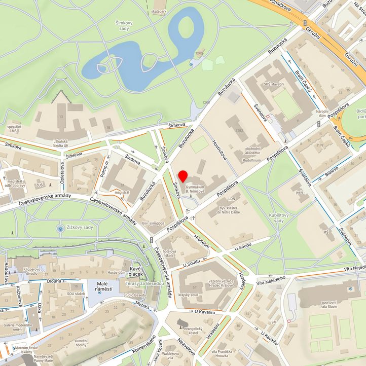 Mapa školy z Mapy.cz