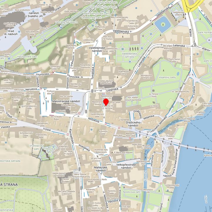 Mapa školy z Mapy.cz