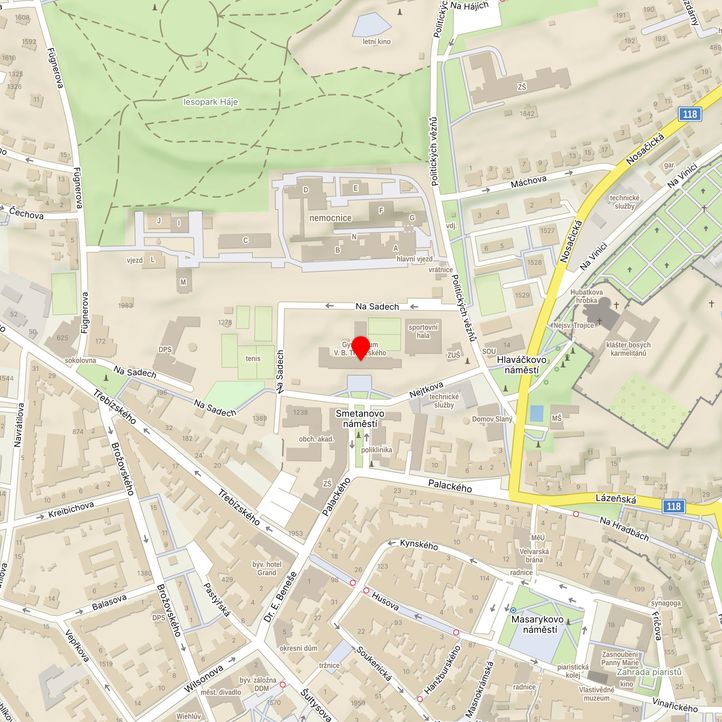 Mapa školy z Mapy.cz