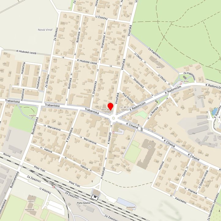 Mapa školy z Mapy.cz