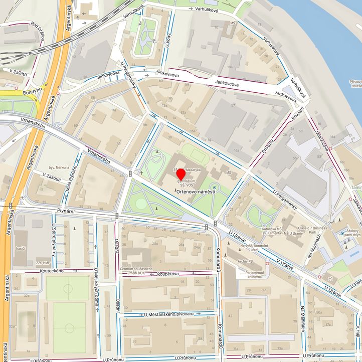 Mapa školy z Mapy.cz