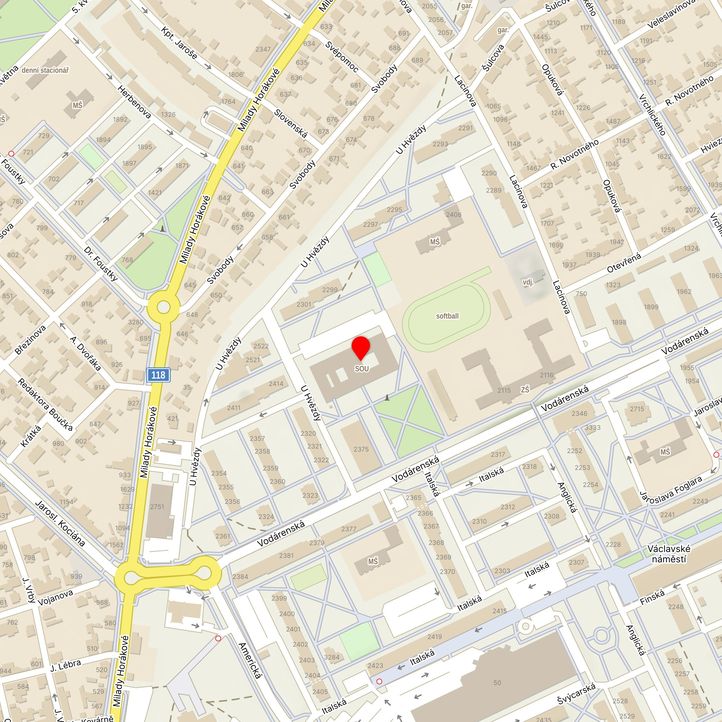 Mapa školy z Mapy.cz