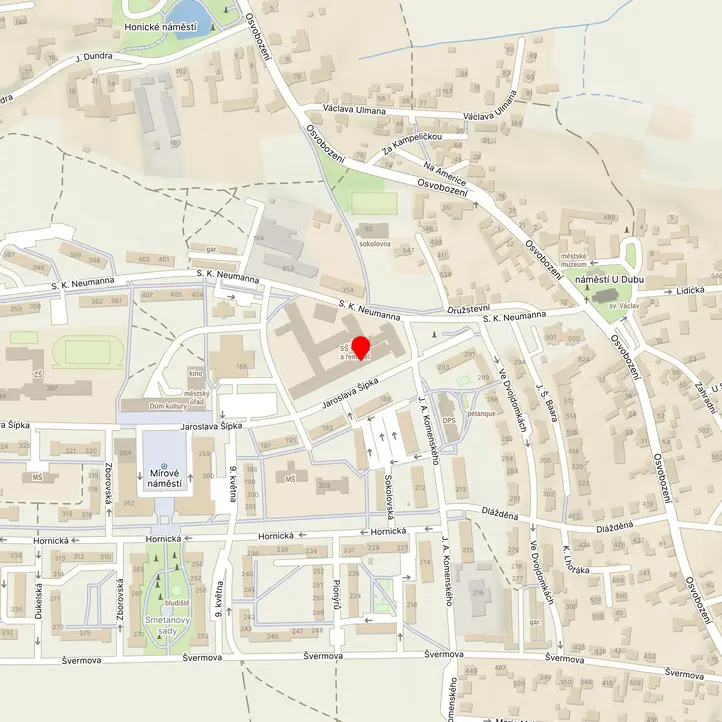 Mapa školy z Mapy.cz