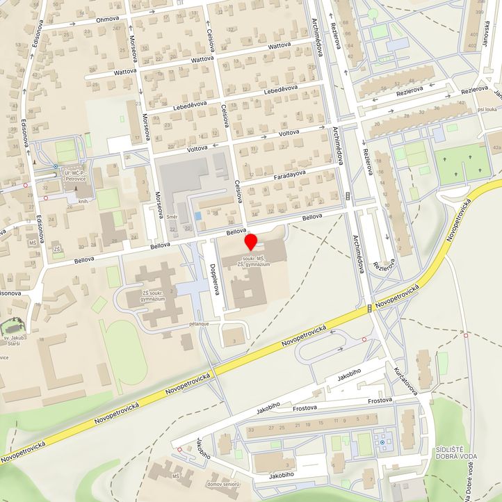 Mapa školy z Mapy.cz