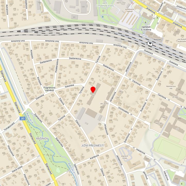 Mapa školy z Mapy.cz