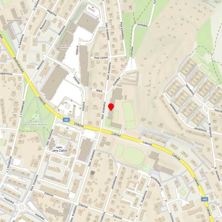 Mapa školy z Mapy.cz