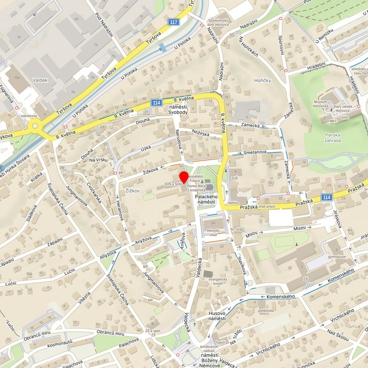 Mapa školy z Mapy.cz