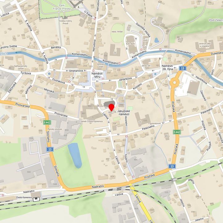 Mapa školy z Mapy.cz