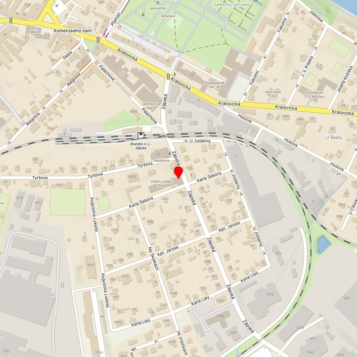 Mapa školy z Mapy.cz