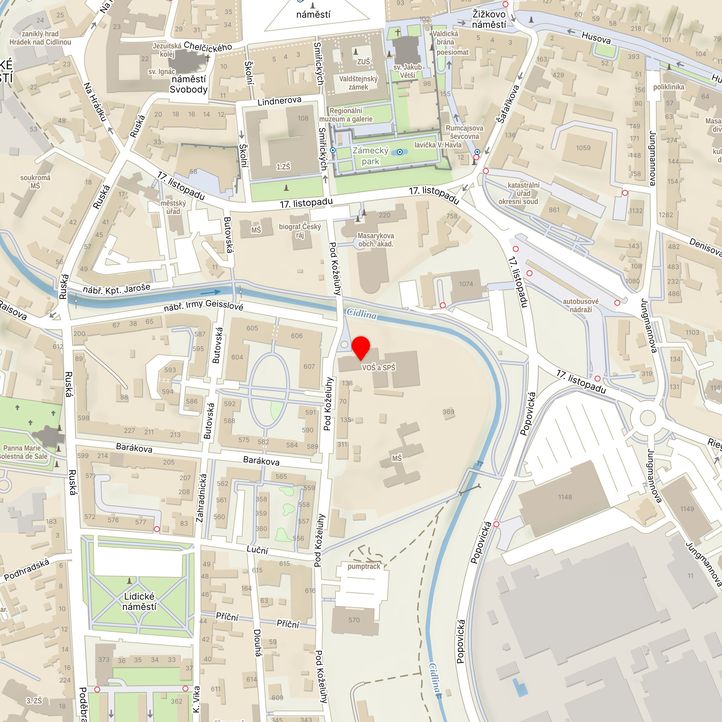 Mapa školy z Mapy.cz