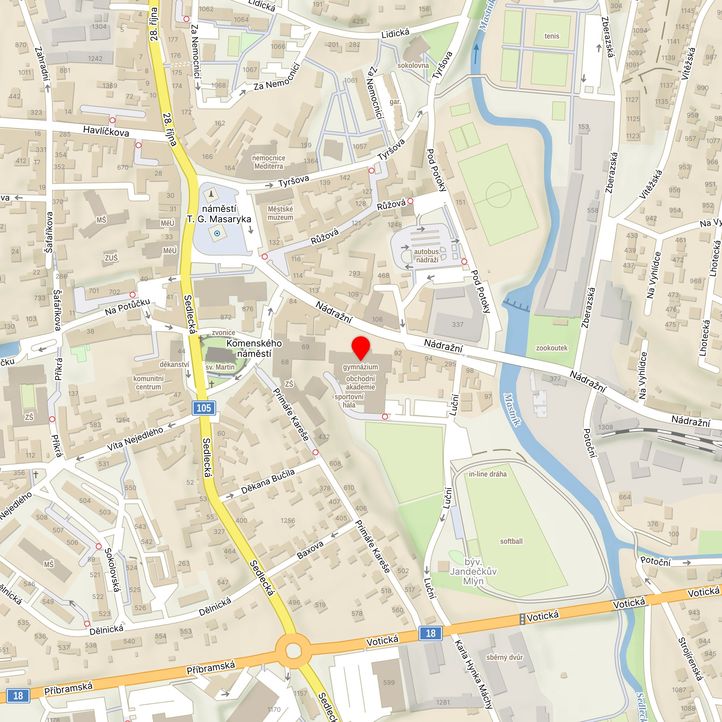 Mapa školy z Mapy.cz
