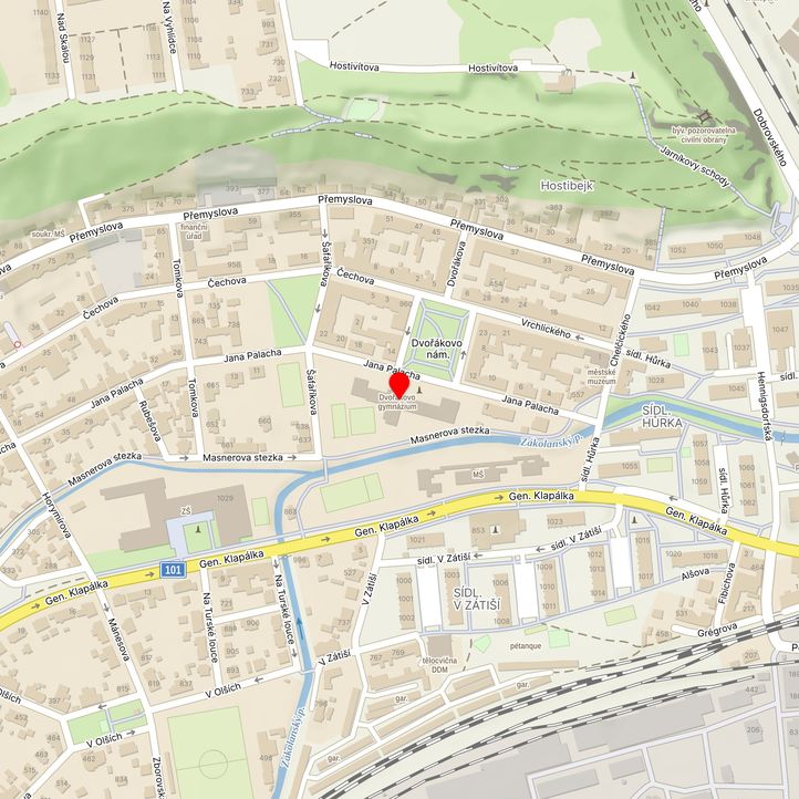 Mapa školy z Mapy.cz